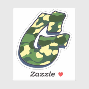 Adesivo Carta G - Camo Green