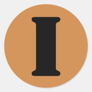 Adesivo Carta I - Alfabeto Estêncil de Janz Peru Dourado