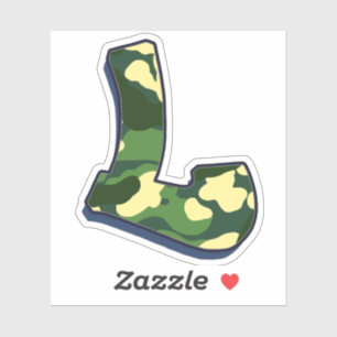 Adesivo Carta L - Camo Green