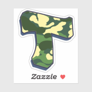 Adesivo Carta T - Camo Green