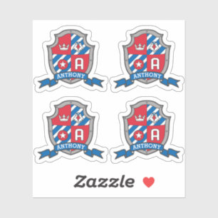 Adesivo Carta Um nome personalizado Anthony Eagle cavaleir