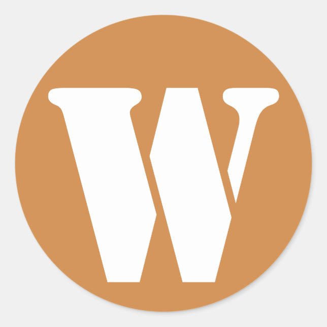 Adesivo Carta W Peru: Dourado lápis alfabético por Janz (Frente)