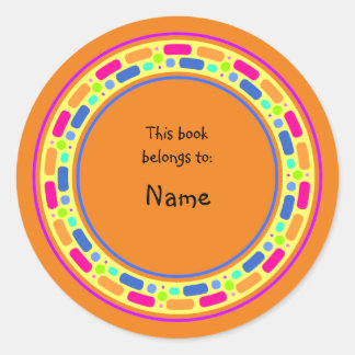 Adesivo Cartão amarelo com borda colorida