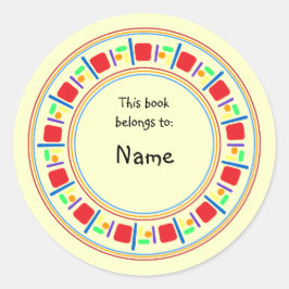 Adesivo Cartão amarelo com borda colorida