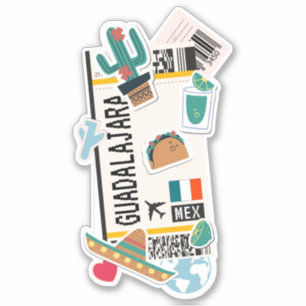 ADESIVO CARTÃO DE CARTÃO GUADALAJARA MÉXICO