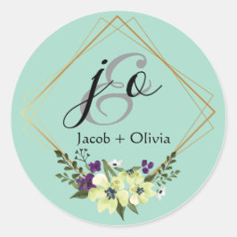 Adesivo Cartão de Casamento Minimalista Criativo De Beige
