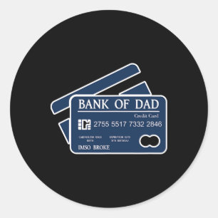 Adesivo Cartão De Crédito Do Banco Do Papai Estou Tão Queb