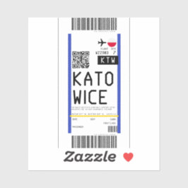 Adesivo Cartão de embarque a Katowice (KTW)