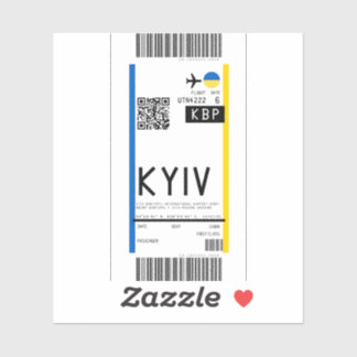 Adesivo Cartão de embarque a Kiev (KBP)
