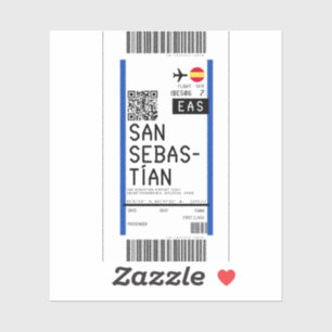 Adesivo Cartão de embarque a San Sebastian (EAS)