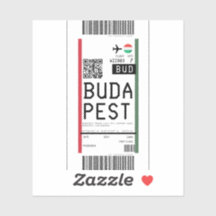Cartão de embarque para Budapeste (BUD)