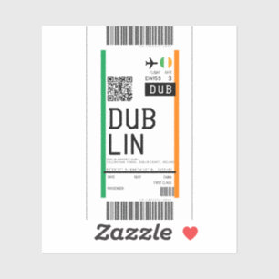 Adesivo Cartão de embarque para Dublin (DUB)