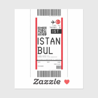 Adesivo Cartão de embarque para Istambul (IST)
