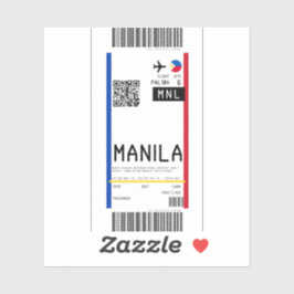 Adesivo Cartão de embarque para Manila (MNL)