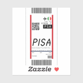 Adesivo Cartão de embarque para Pisa (PSA)
