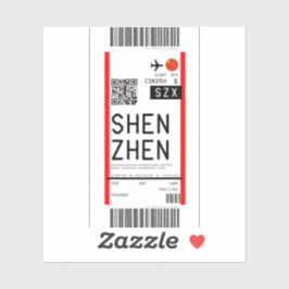Adesivo Cartão de embarque para Shenzen (SZX)