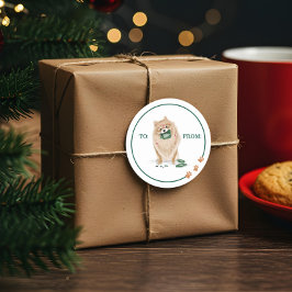 Adesivo Cartão de Feriado de Comida Pomeraniana de Aquarel