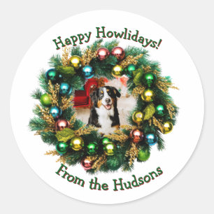 Adesivo Cartão de Foto Feliz Howlidays