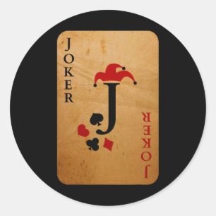 Adesivo Cartão de Joker - Traje de Halloween