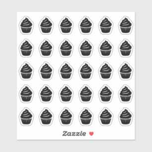 Adesivo Cartão de Local de Casamento de Cupcake Escolha de