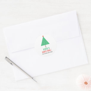 Adesivo Cartão de Natal Colorido Moderno