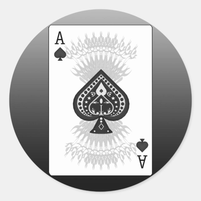 Adesivo Cartão de Poker Ace of Spades: (Frente)
