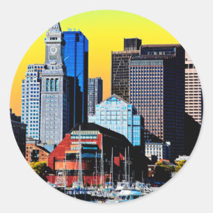Adesivo Cartão de Poster da Casa Personalizada de Boston E