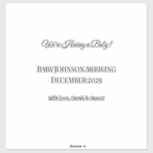 Adesivo Cartão de Revenda de Bebê Personalizado