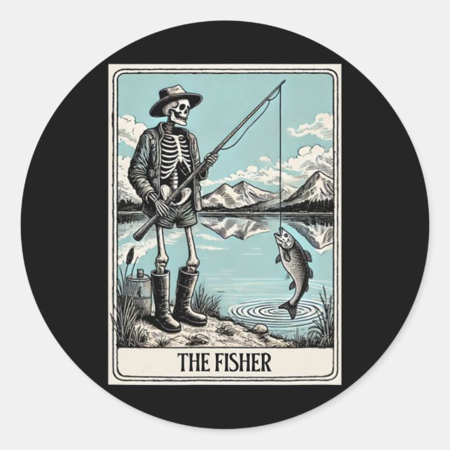 Adesivo Cartão De Tarô Para Pescadores De Pesca (Frente)