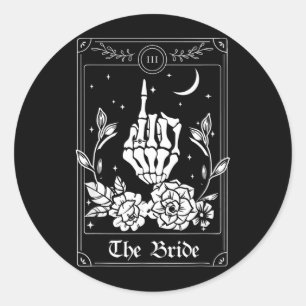 Adesivo Cartão de Tarot de Casamento A Noiva Halloween