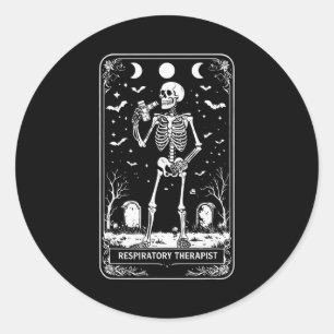 Adesivo Cartão de Tarot de Terapeuta Respiratório de Hallo