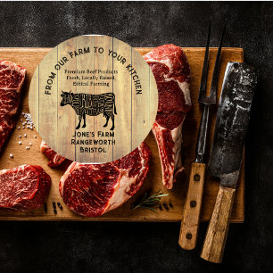 Adesivo Cartão de Visita de Fazendeiro de Gado de Corte Pr