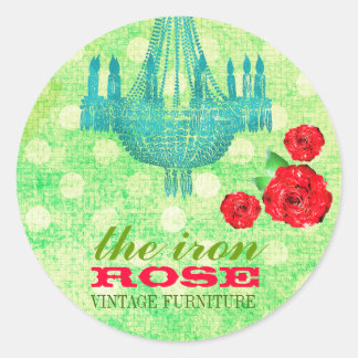 Adesivo CARTÃO DE VISITA Limão de Rosas de Vintage do  GC