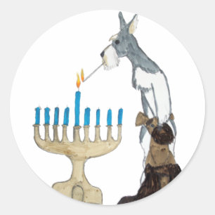 Adesivo cartão do chanukah (Hanukkah)