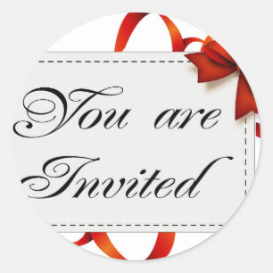 Adesivo Cartão do convite >> você é convidado