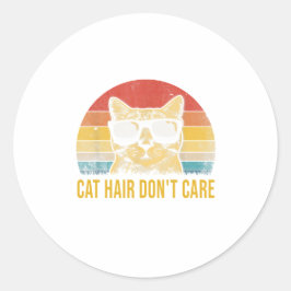 Adesivo Cartão Engraçado de Cabelo de Gato para Amantes de