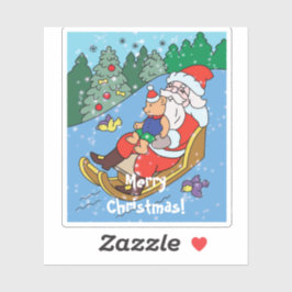 Adesivo Cartão Feliz de Natal