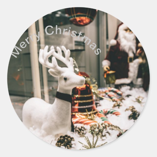 Adesivo Cartão-postal Feliz de Natal (Frente)