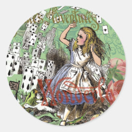 Adesivo cartas de aventura de alice no país das maravilhas