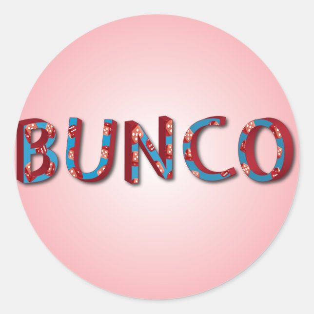 Adesivo Cartas de Bunco com dados de bunco (Frente)