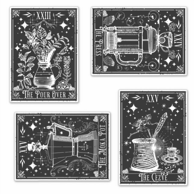 Adesivo Cartas de Tarot de Café (Frente)
