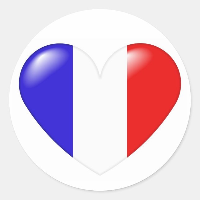 Adesivo Cartaz cardíaco francês - Coeur français (Frente)