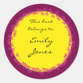 Adesivo Cartaz com corações bonitos