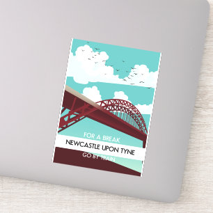 Adesivo cartaz da ponte de Newcastle upon Tyne.