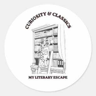 Adesivo Cartaz de Arte Estética de Bibliotecária Gata