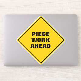 Adesivo Cartaz de estrada de diamante amarelo funcionando 