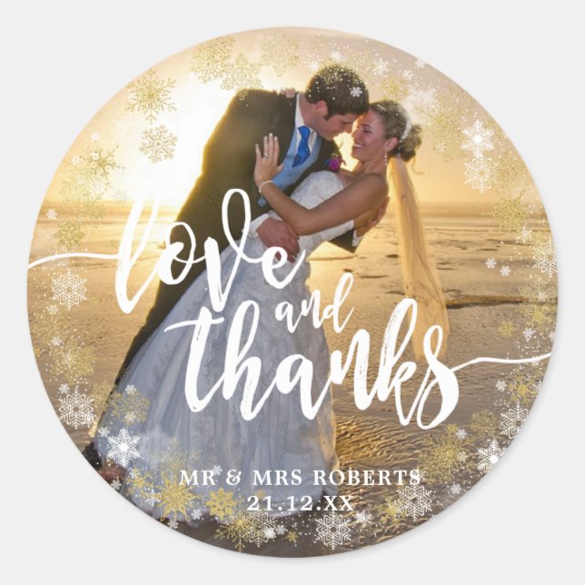 Adesivo cartaz de fotos de natal de natal e obrigados (Frente)