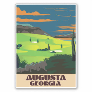 Adesivo cartaz de golfe de Augusta Geórgia