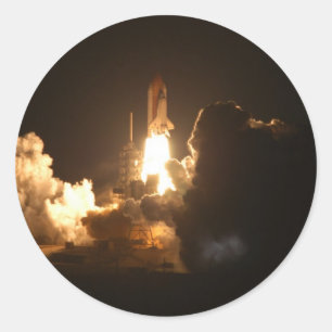 Adesivo Cartaz de Lançamento Noturno do Ônibus Espacial