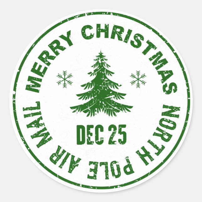 Adesivo cartaz de Natal alegre (Frente)